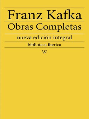 cover image of Franz Kafka: Obras completas